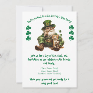 Invitación a la fiesta del día de San Patricio par