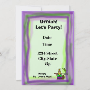 Invitación a la fiesta del Día de San Urho morado