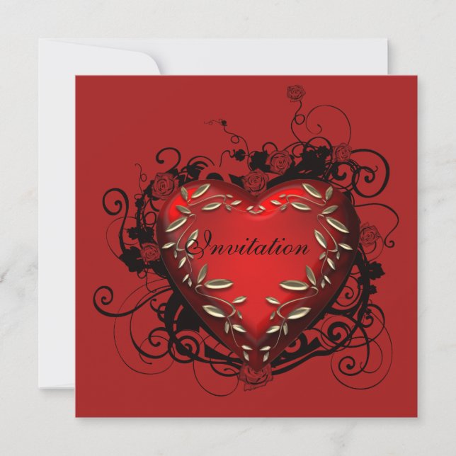 Invitación a la fiesta del Día de San Valentín del (Anverso)