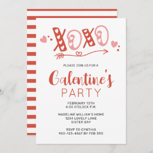 Invitación a la fiesta del Día de XOXO Galentine