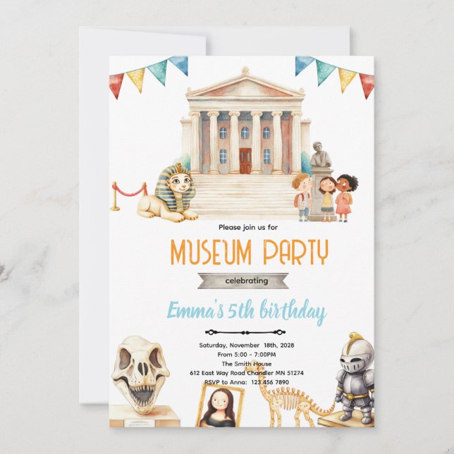 Invitación a la fiesta del día del museo (Anverso)