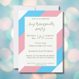 Invitación a la fiesta del día del orgullo transgé