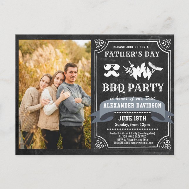 Invitación a la fiesta del Día del Padre (Anverso)