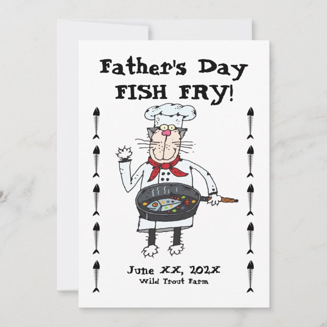 Invitación a la fiesta del Día del Padre (Anverso)