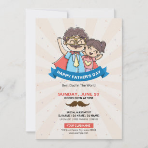 Invitación a la fiesta del Día del Padre Feliz