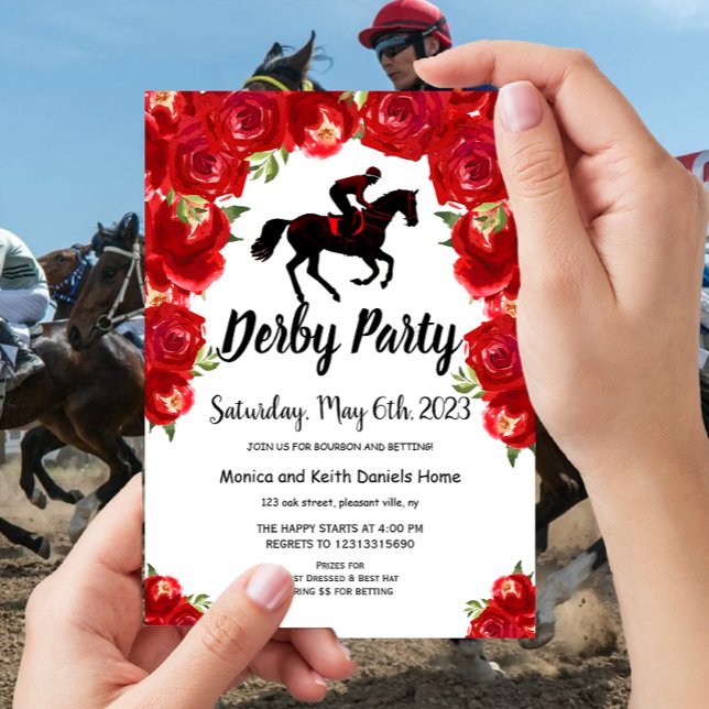 Invitación a la fiesta del Día Derby de la Carrera (Subido por el creador)
