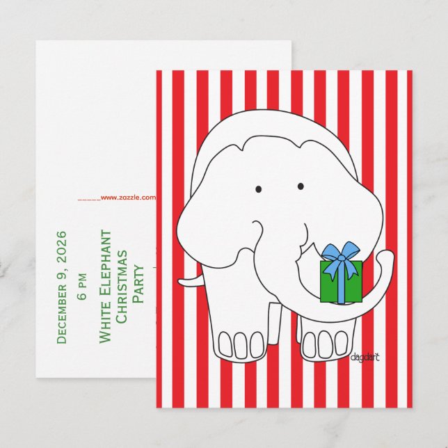 Invitación a la fiesta del elefante blanco (Anverso / Reverso)