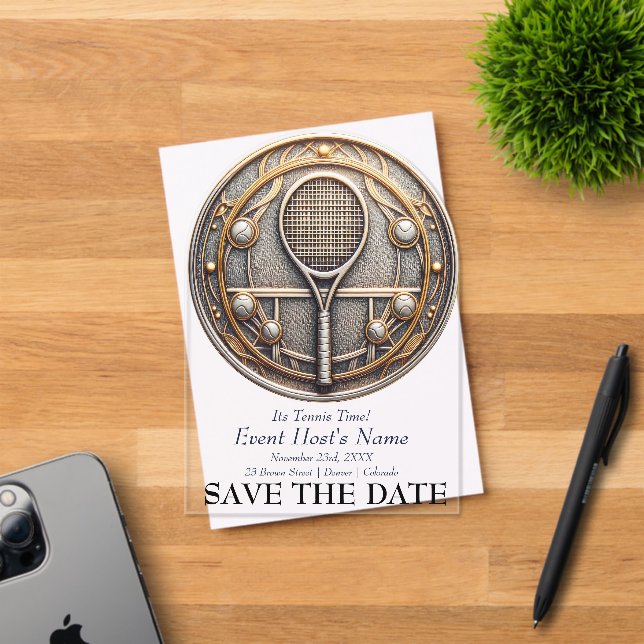 Invitación a la fiesta del evento de tenis (Insitu (Tarjeta de Invitación))