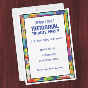 Invitación a la fiesta del funeral del homenaje co