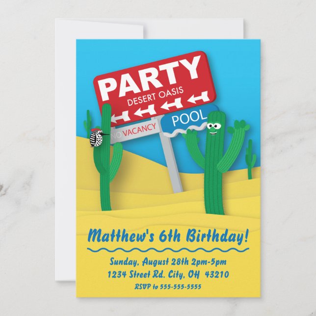 Invitación a la fiesta del grupo de Oasis del Desi (Anverso)