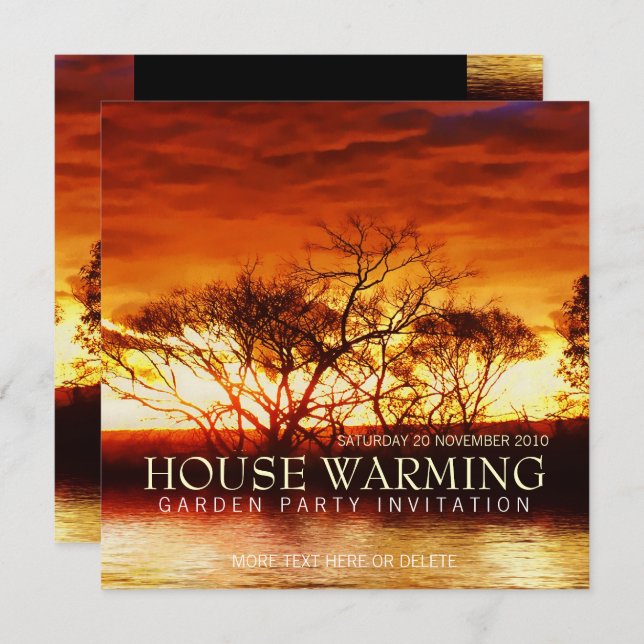 Invitación a la fiesta del jardín de la Casa del S (Anverso / Reverso)