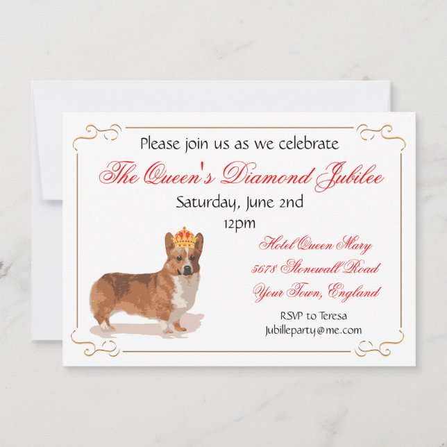 Invitación a la Fiesta del Jubileo del Diamante de (Reverso)