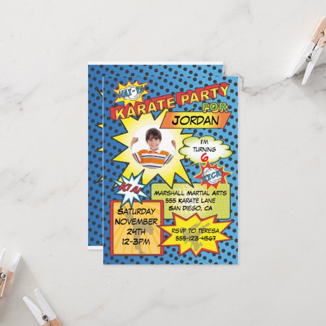 Invitación a la fiesta del karate del libro de his (Anverso/Reverso In Situ)