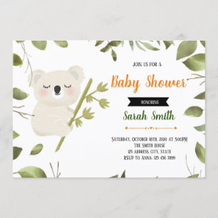 invitación a la fiesta del koala