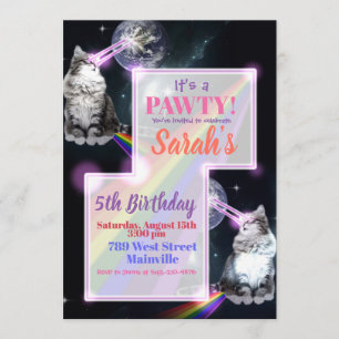 Invitación a la fiesta del láser y el arcoiris del