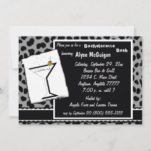 Invitación a la fiesta del Leopardo Blanco Y Negro