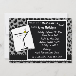 Invitación a la fiesta del Leopardo Blanco Y Negro
