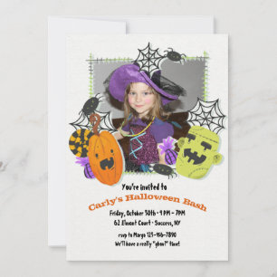 Invitación a la fiesta del marco de Halloween