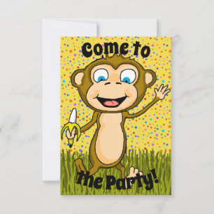 Invitación a la fiesta del mono feliz