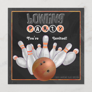 Invitación a la fiesta del Naranja Bowling