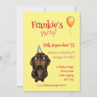 Invitación a la Fiesta del Perro Salchicha