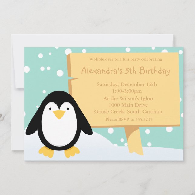 Invitación a la fiesta del pingüino (Anverso)