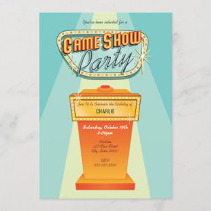 Invitación a la fiesta del programa de juegos