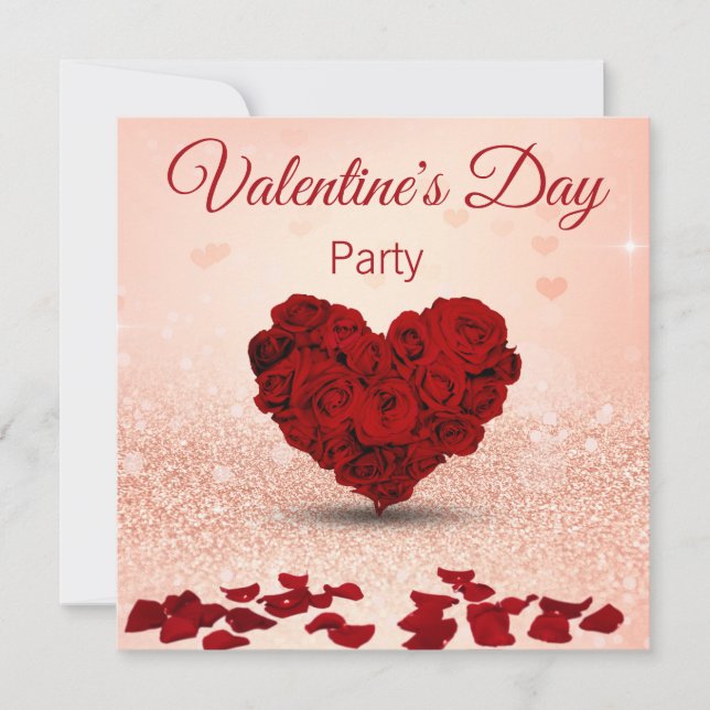 Invitación a la fiesta del Rosa Día de San Valentí (Anverso)