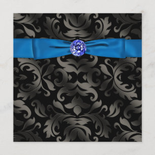 Invitación a la fiesta del Royal Blue Black Tie Bl
