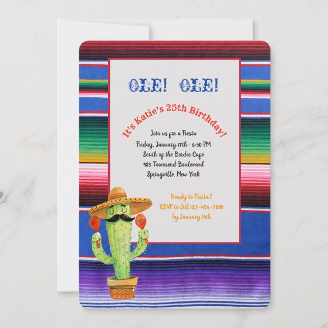 Invitación a la Fiesta del Serape (Anverso)