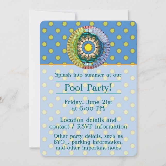 Invitación a la fiesta del sol de verano (Anverso)