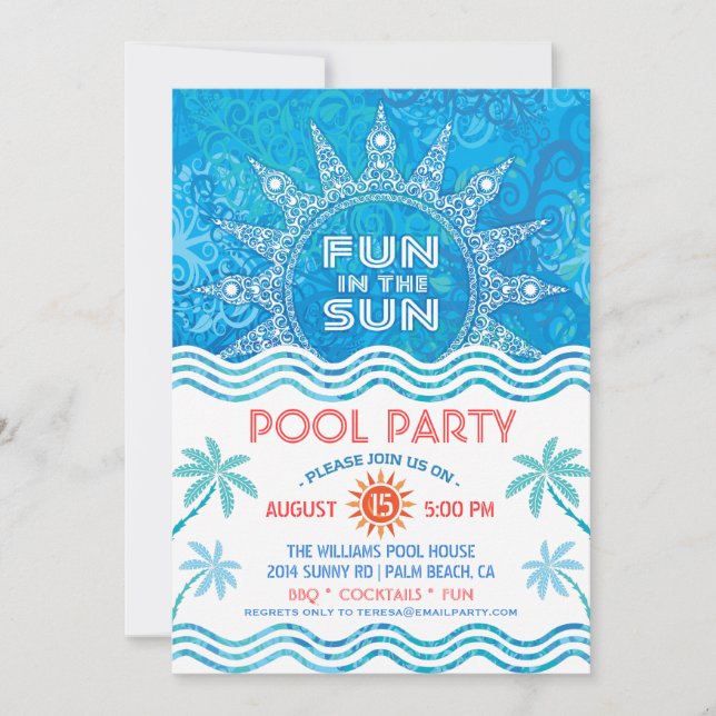 Invitación a la fiesta del sol de verano (Anverso)