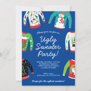 Invitación a la fiesta del suéter feo de Navidad