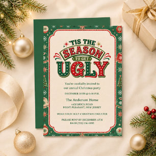 Invitación a la fiesta del suéter feo de Navidad r