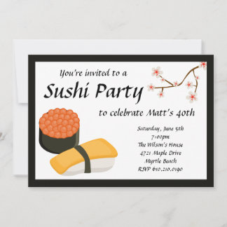 Invitación a la fiesta del sushi