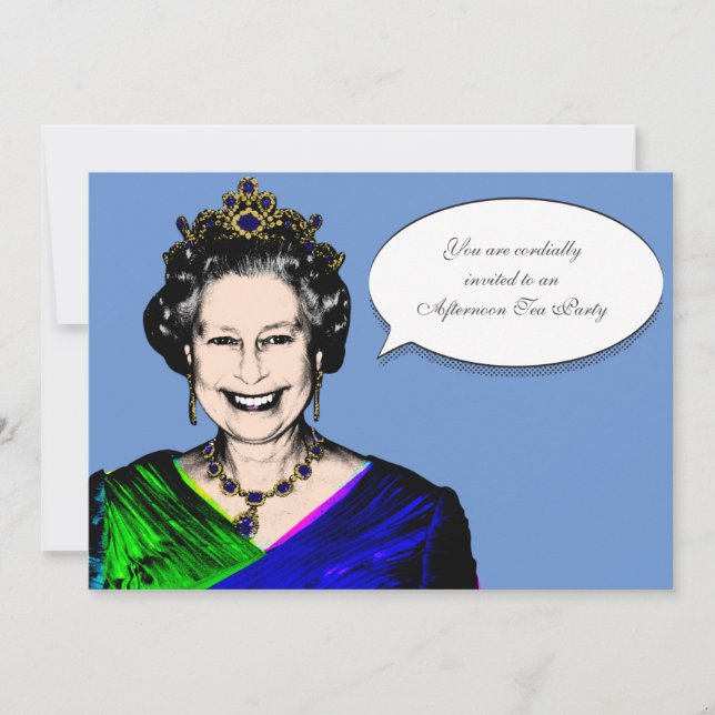 Invitación a la fiesta del té de la Reina Isabel I (Anverso)