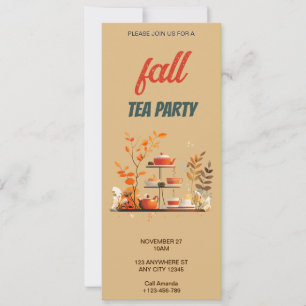 Invitación a la fiesta del té de otoño