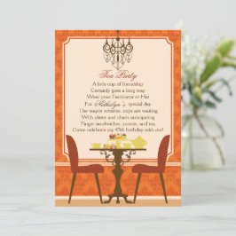 Invitación a la fiesta del té de otoño