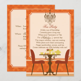 Invitación a la fiesta del té de otoño