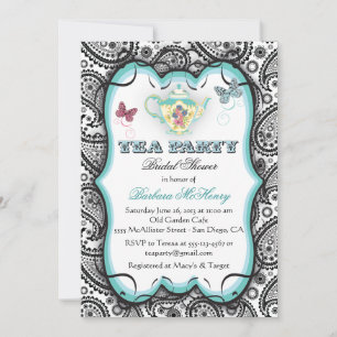 Invitación a la fiesta del té de Paisley