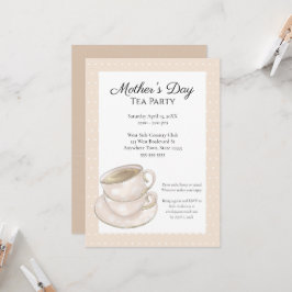 Invitación a la fiesta del té del Día de la Madre 