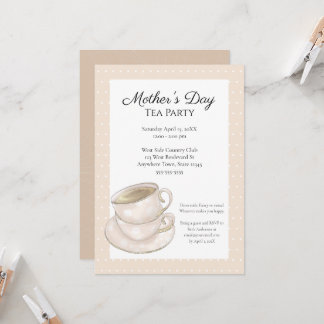 Invitación a la fiesta del té del Día de la Madre 