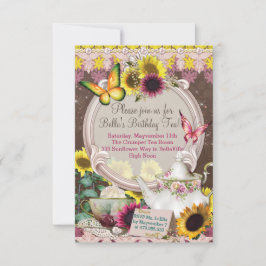 Invitación a la fiesta del té en el jardín del gir