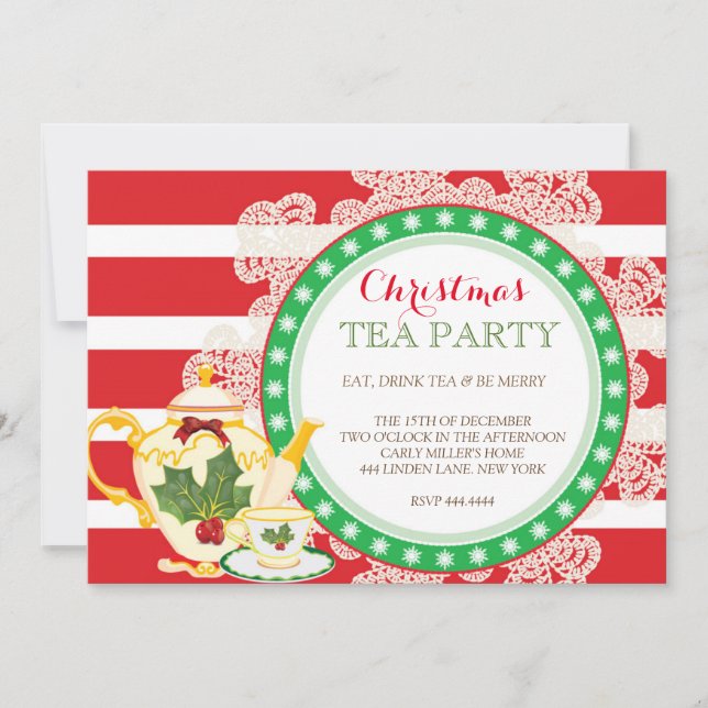 Invitación a la fiesta del té feriado por los Navi (Anverso)