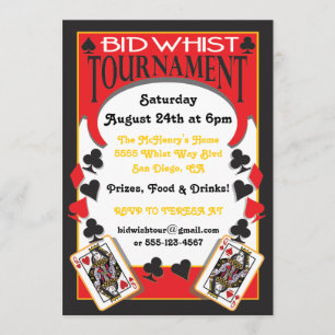Invitación a la fiesta del Torneo de Bid Whist