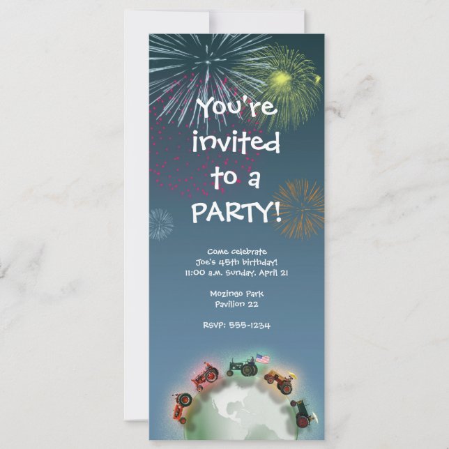 Invitación a la fiesta del tractor (Anverso)