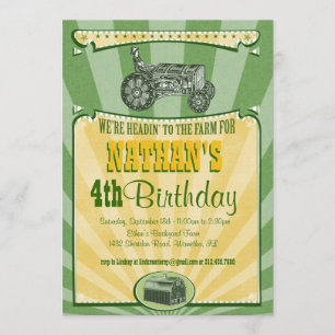 Invitación a la fiesta del tractor
