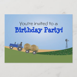Invitación a la fiesta del Tractor Azul