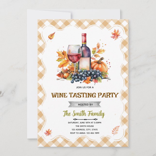 Invitación a la fiesta del vino de otoño (Anverso)