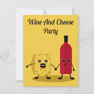 Invitación a la fiesta del vino y el queso